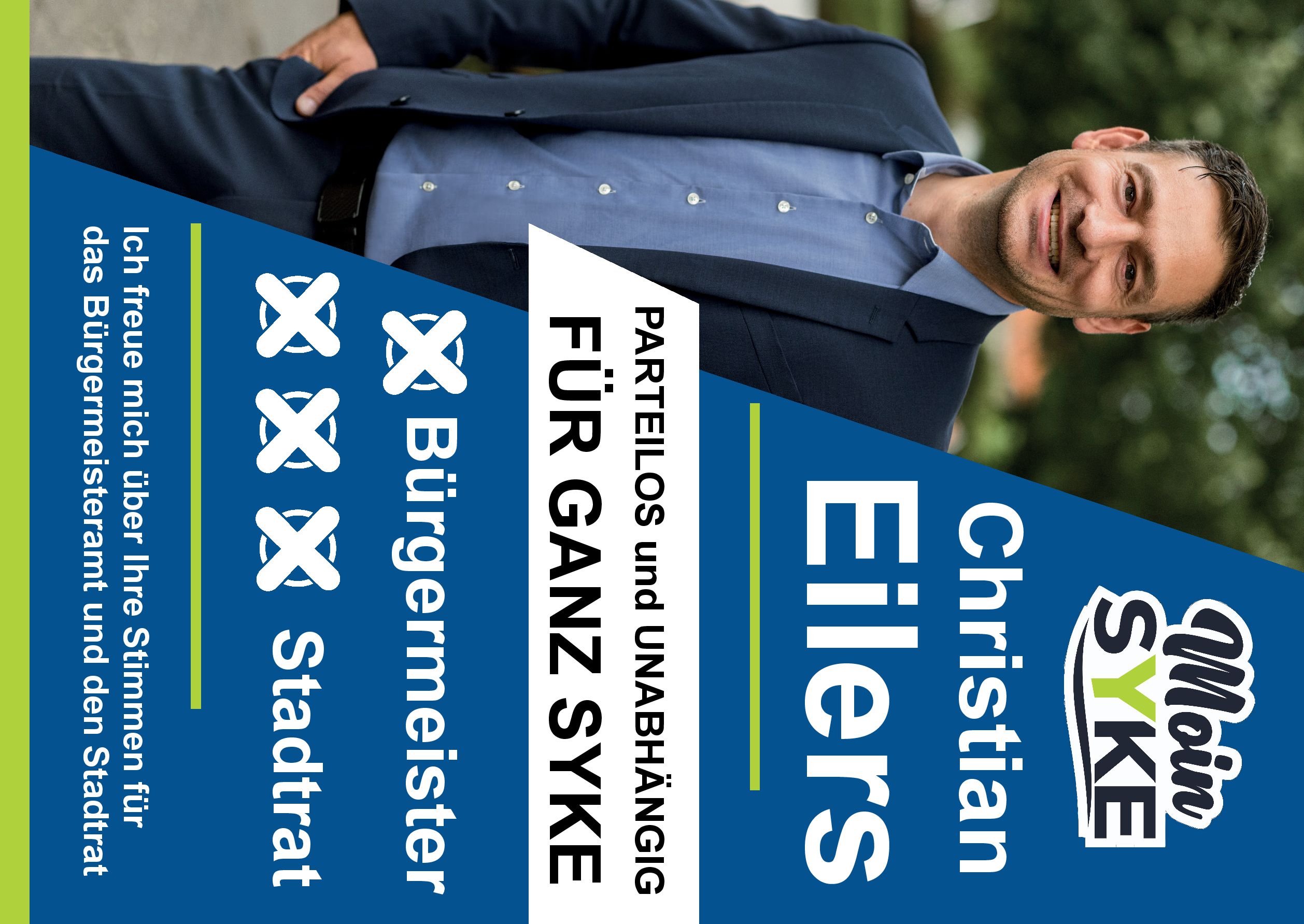 Vorderseite des Wahlflyers von Christian Eilers
